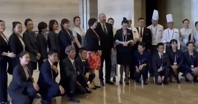 Prezidentin Çində qaldığı oteldə maraqlı anlar VİDEO