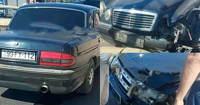 Maştağada zəncirvari qəza: “QAZ”, “Mitsubishi” və “Mercedes” toqquşdu VİDEO