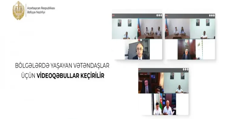 Ədliyyə Nazirliyi bölgələrdə yaşayanlar üçün videoqəbullar keçirir