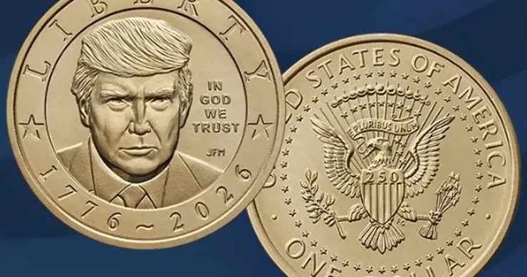 ABŞ də Trampın təsviri olan dollar sikkələr buraxılıb