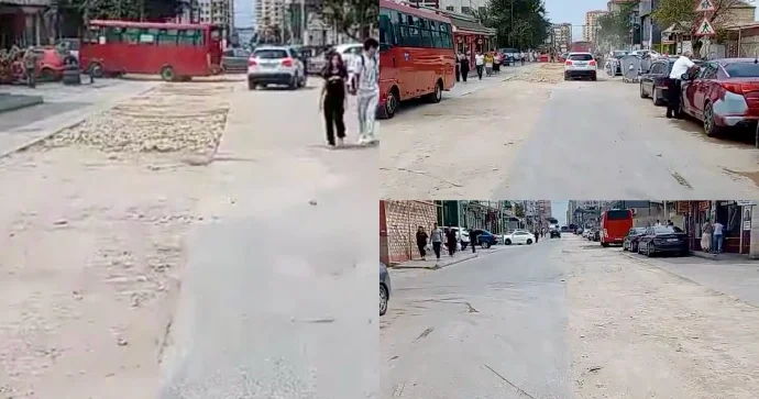Xırdalanda asfaltı qazdılar, sakinlərə tozlu yol “hədiyyə” etdilər VİDEO