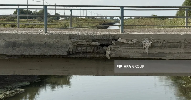 Zərdabda 60 illik körpü qəzalı vəziyyətdədir FOTO