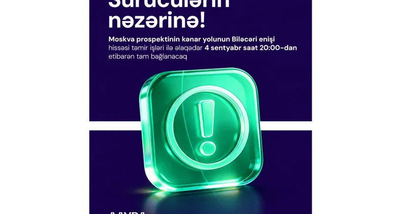 Təmir işləri ilə əlaqədar Moskva prospektinin bir hissəsi bağlanacaq
