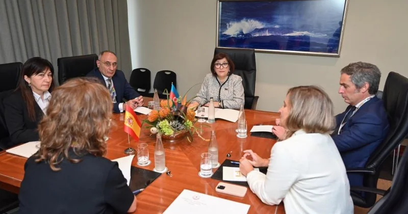 Sahibə Qafarova İspaniya Krallığı Deputatlar Konqresinin sədri ilə görüşüb