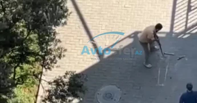 Binanın həyətində obyekt tikmək sitədilər; icra hakimiyyəti qarşısını aldı VİDEO