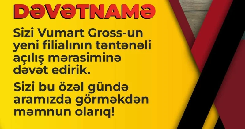 Vumart Gross açılır: Topdan və pərakəndə alış veriş bir ünvanda!