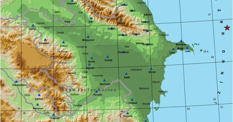 Xəzər dənizində zəlzələ qeydə alınıb