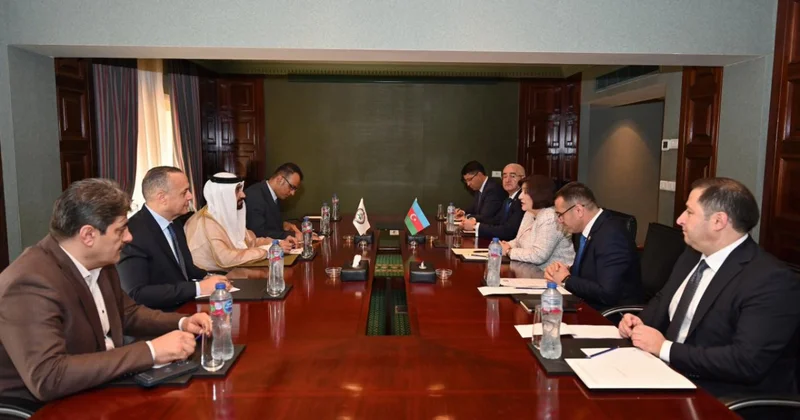 Milli Məclisin sədri Sahibə Qafarova Ərəb Parlamentinin Prezidenti ilə görüşüb