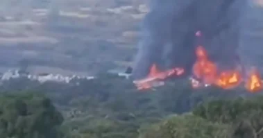 В Мексике загорелся поезд ВИДЕО