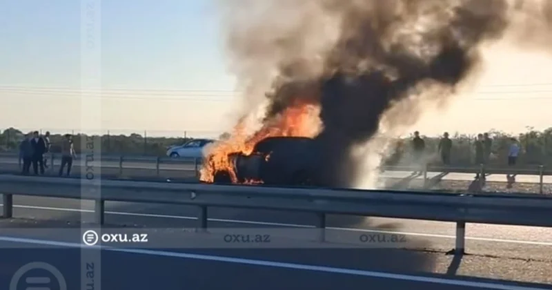 Salyanda minik maşını, Biləsuvarda kombayn yandı