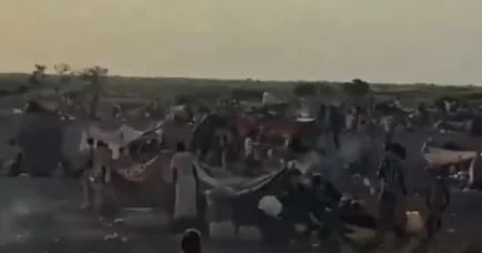 Обстановка в одном из лагерей беженцев в Судане ВИДЕО