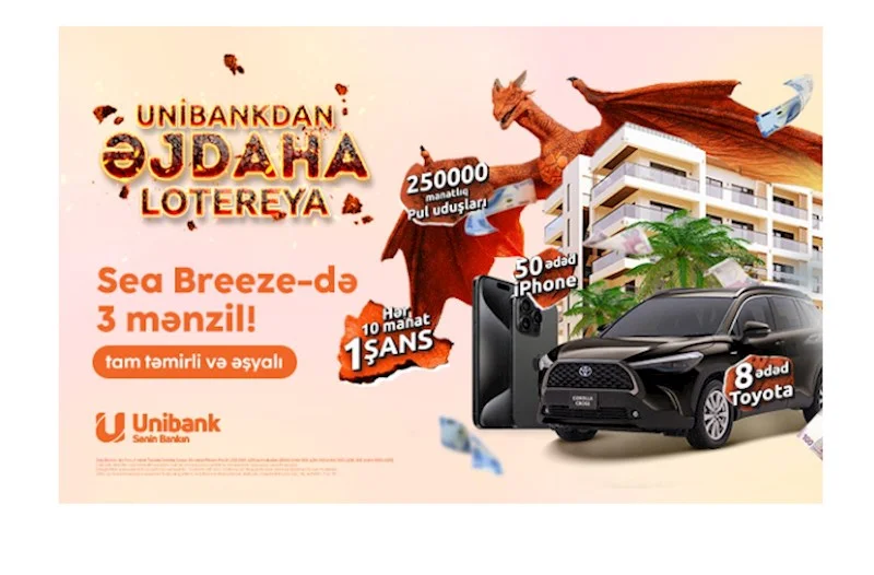 Unibankın “Əjdaha” lotereyasının dördüncü tirajının qalibləri seçilib