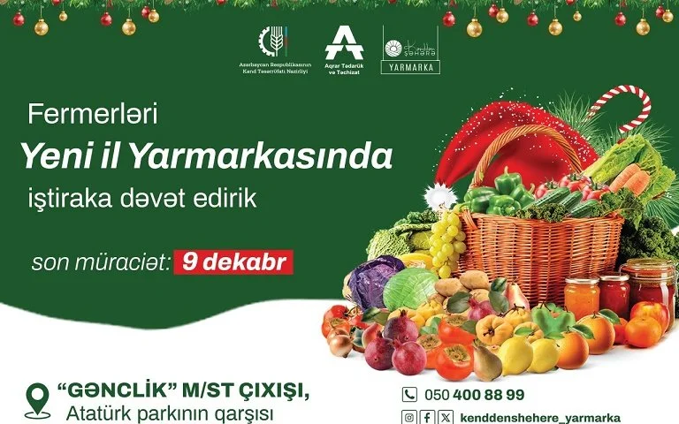 Yeni il yarmarkasında iştirak üçün qeydiyyat başladı