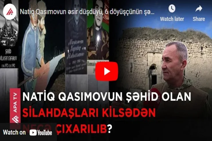 Natiq Qasımovun əsir düşdüyü, 6 döyüşçünün şəhid olduğu kilsəyə gedən yolda VİDEO