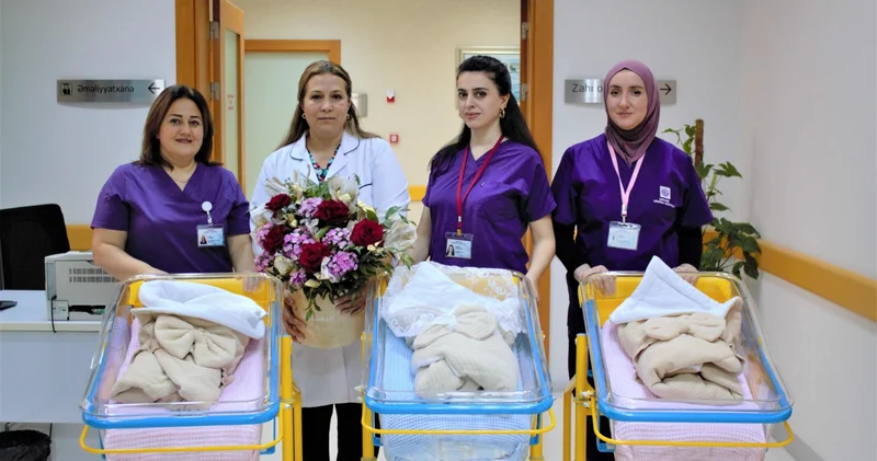Mərkəzi Gömrük Hospitalında dünyaya gələn üçəm körpələr bu gün evə yazılıblar