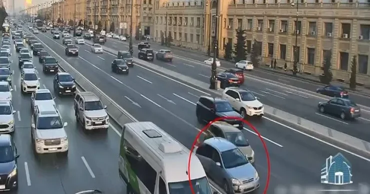 Bakının əsas yolundan QƏZA GÖRÜNTÜLƏRİ