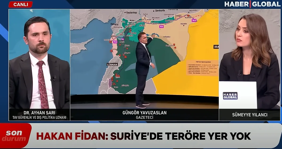 Haber Globalda Hakan Fidanın Suriyada terrora yer yoxdur açıqlaması müzakirə edildi VİDEO