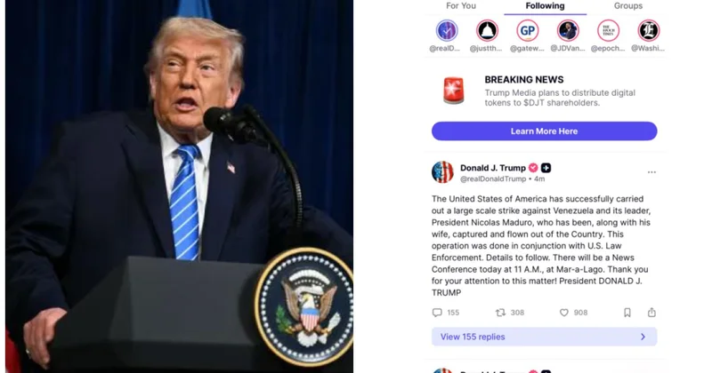 Tramp: “ABŞ Venesuelaya və Nikolas Maduroya qarşı uğurlu genişmiqyaslı hücum həyata keçirib”