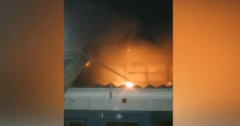 Пожар в общежитии в Бейлагане ВИДЕО