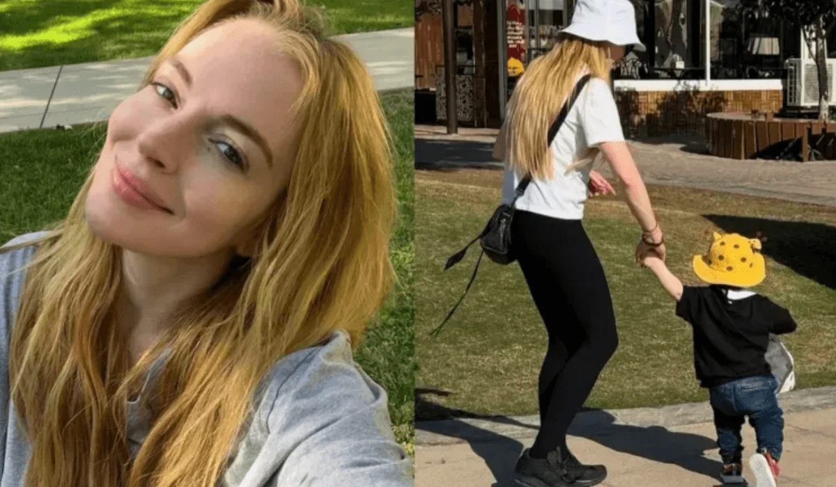 Lindsi Lohan ilk dəfə oğlunun şəkillərini yayımladı