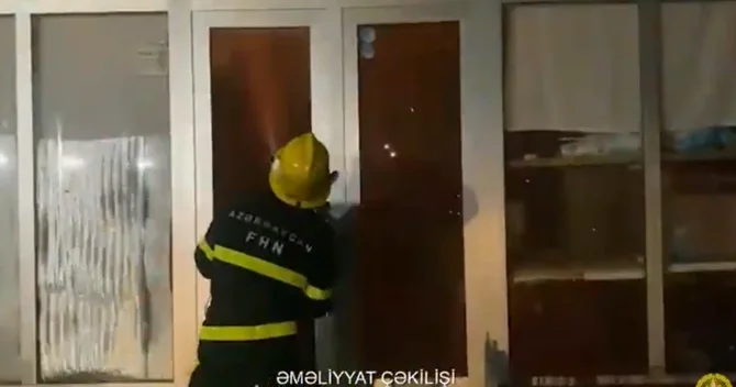 Göyçayda obyekt yanıb