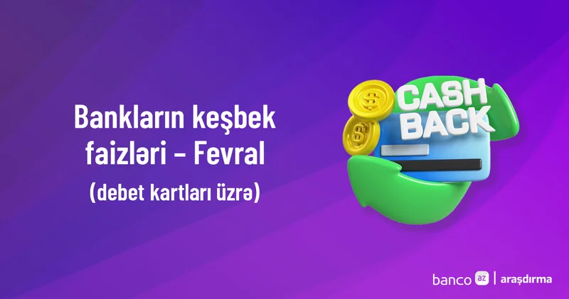 Bankların keşbek faizləri Fevral 2026