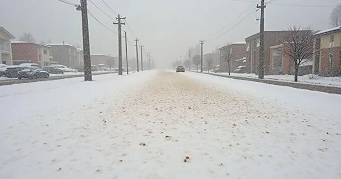 Qəhvəyi rəngdə qar yağdı SƏBƏB...