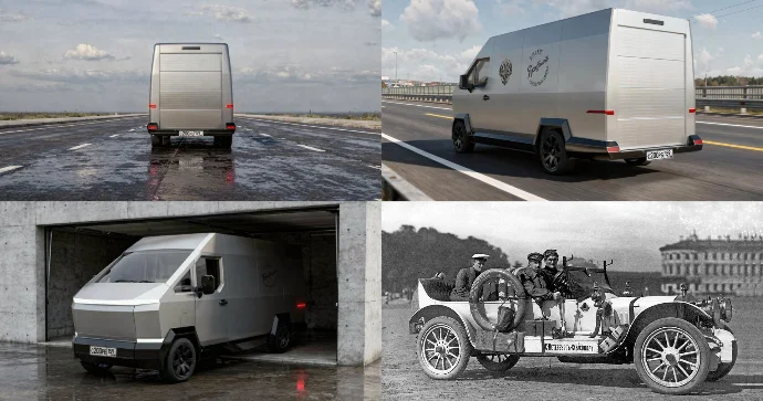 Çin avtomobili Çar Rusiyasının brendi kimi təqdim edilir FOTO