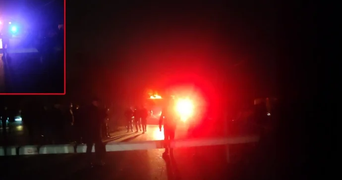 Qəza zamanı dirək aşdı 3 kənd işıqsız qaldı FOTO VİDEO YENİLƏNİB