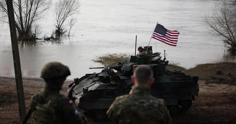 ABŞ nin döyüş maşınları Kalininqrad yaxınlığında təlimlər keçirib