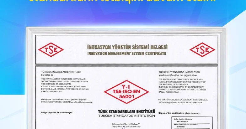 ASAN xidmət innovasiya idarəetməsində beynəlxalq standartların tətbiqini davam etdirir