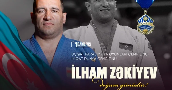 İkiqat paralimpiya çempionu İlham Zəkiyevin 46 yaşı tamam olur