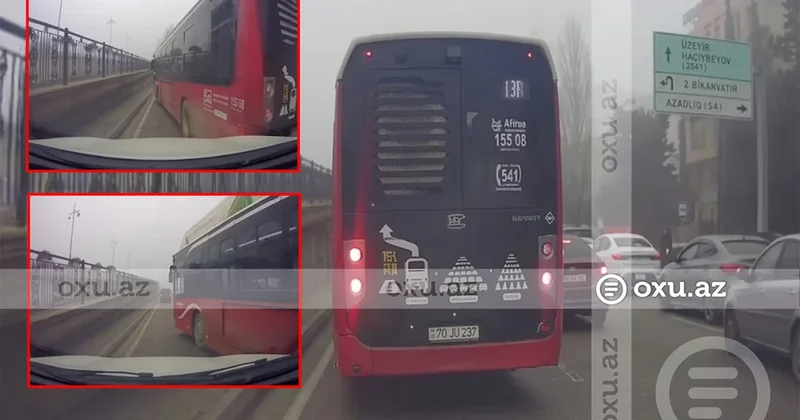 20 Yanvar dairəsində maşınları sıxışdıran BakuBus SÜRÜCÜSÜ CƏZALANDIRILDI