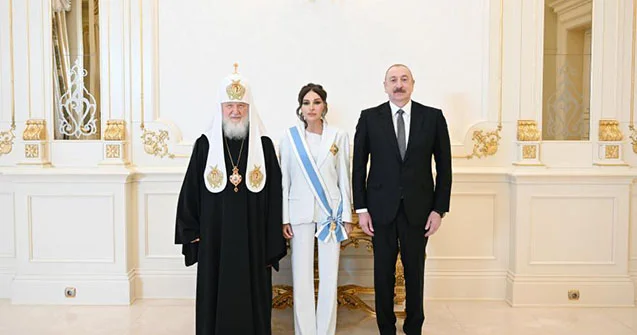 Prezident və xanımı Patriarx Kirill ilə görüşüb Fotolar+Yenilənib