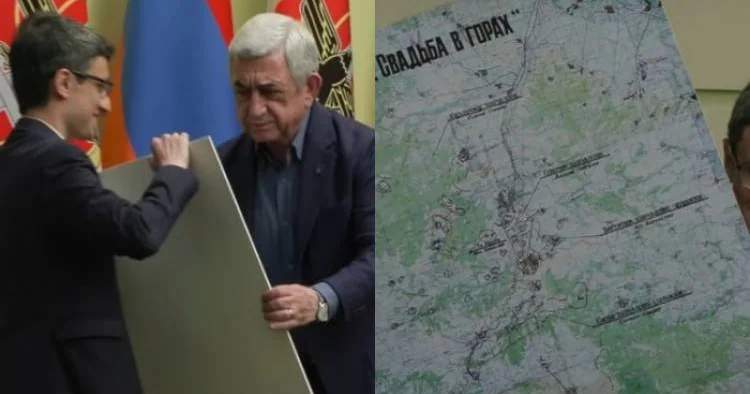 Sarkisyan Şuşanın işğalına dair əməliyyat xəritəsini üzə çıxardı