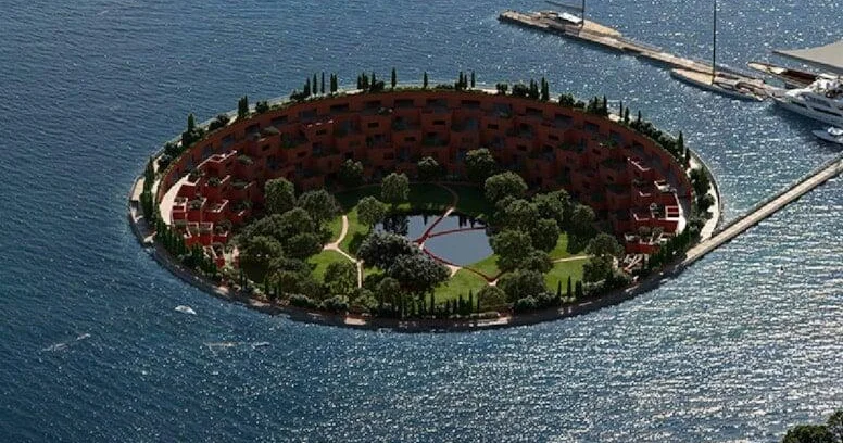Gölün ortasına yeni bir şəhər inşa edəcəklər FOTO