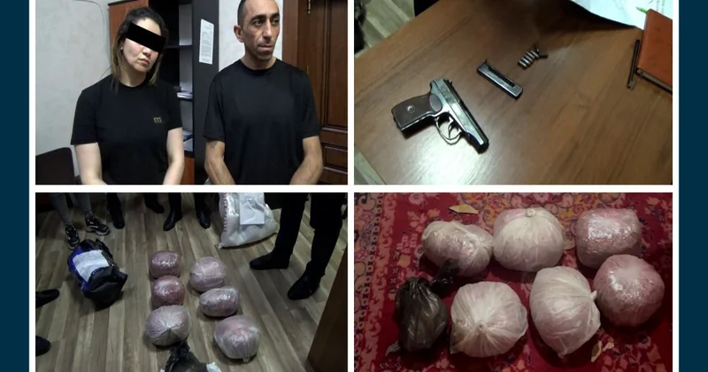 В Баку изъяты 11 кг наркотиков и оружие: задержаны двое