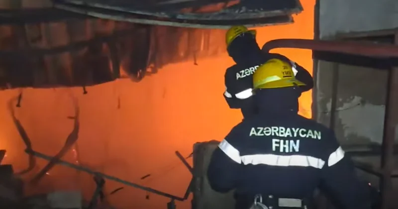 На рынке təkər bazarı на проспекте Бабека произошел пожар