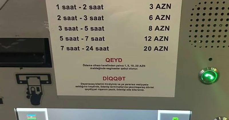 Mollarda parkinq qiyməti qalxdı Bloger