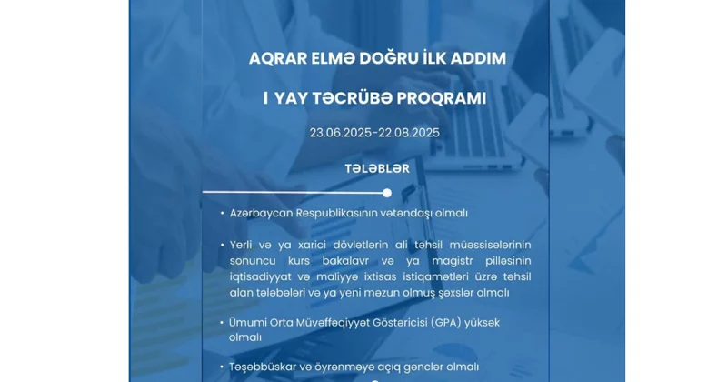 Aqrar Tədqiqatlar Mərkəzi Yay Təcrübə Proqramı təşkil edir