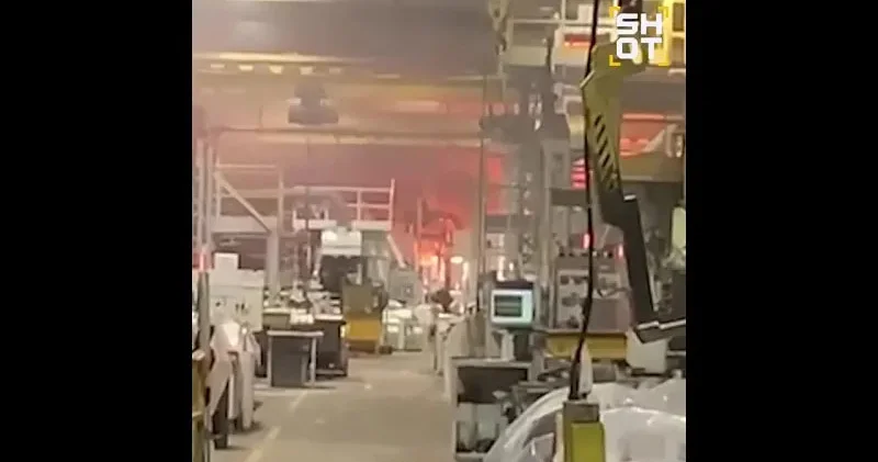 Rusiyada hərbi texnika üçün mühərrik istehsal edən zavodda partlayış (VİDEO)