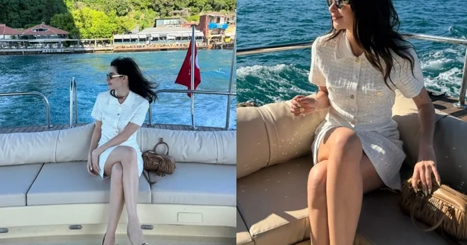 Azərbaycanlı aktrisanın lüks yaxtadakı istirahətindən GÖRÜNTÜLƏR