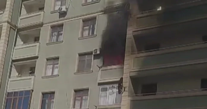 В жилом здании в Масазыре произошёл пожар