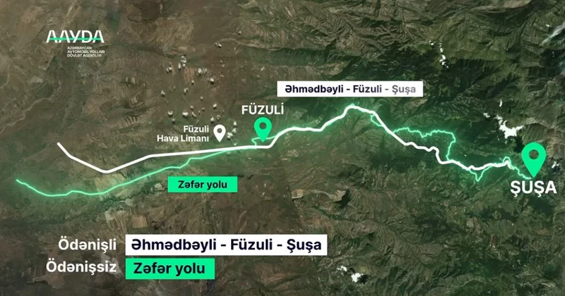 Ödənişli Şuşa yolu istifadəyə verildi Video