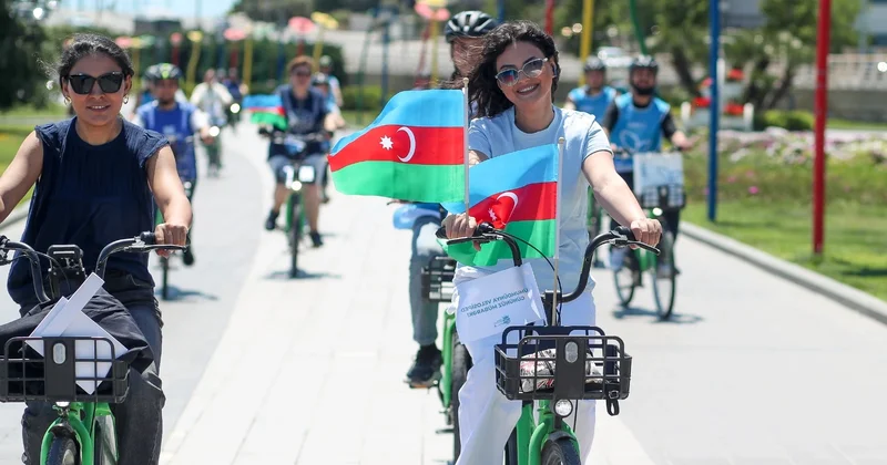 Ümumdünya Velosiped Gününə həsr olunmuş veloyürüş keçirilib FOTO