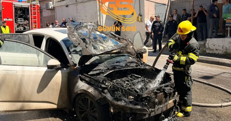 Bakıda Çin maşını alışdı VİDEO
