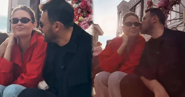 Xanımını öpüşlərə qərq etdi Video