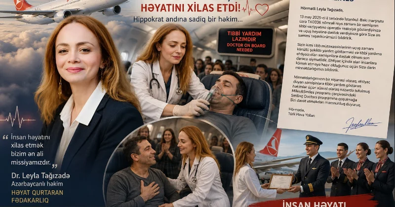 Təyyarədə sərnişinin həyatını xilas edən azərbaycanlı həkim “Türk Hava Yolları”ndan təşəkkür