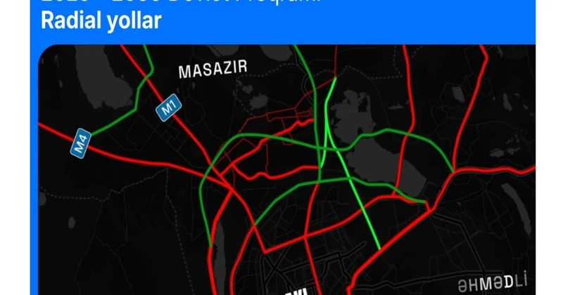 Mehdiabad Baksol Ziya Bünyadov prospekti avtomobil yolunun inşası nəzərdə tutulur