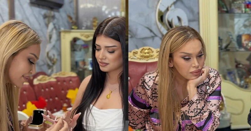 Rəqsanə Tacirin gəlininə bahalı üzük hədiyyə etdi VİDEO